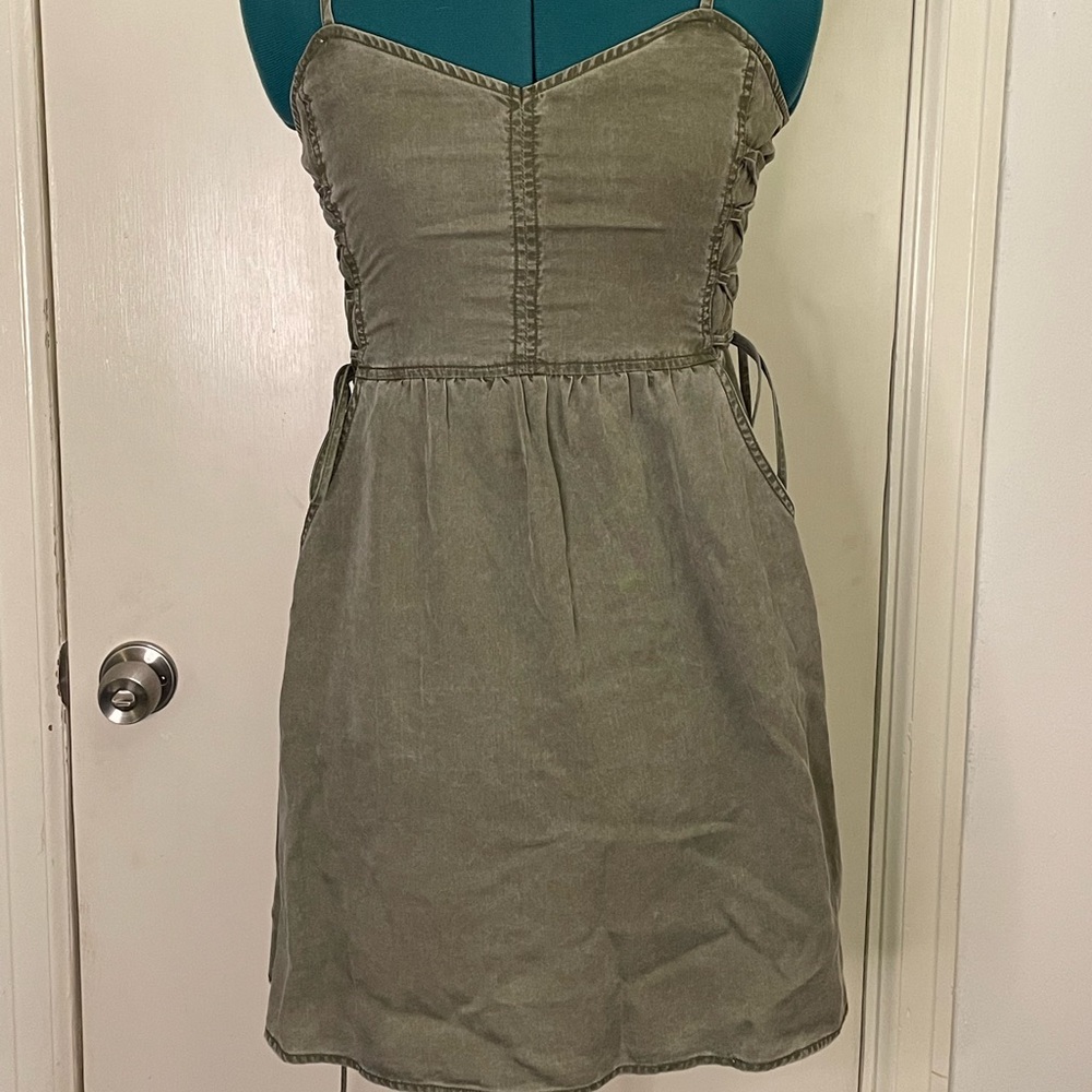 Like New Express Green Denim Dress